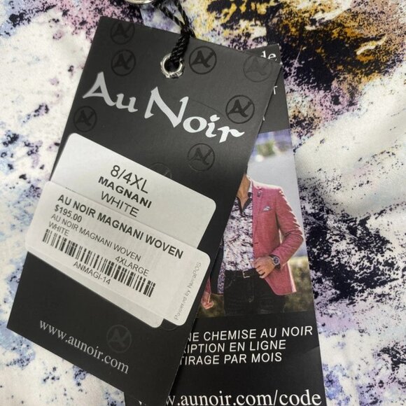 Au Noir Men’s Magnani Long Sleeve Button-Up Shirt Size 4XL White - Picture 15 of 15